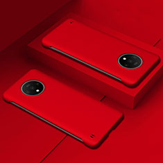 Handyhülle Hülle Hartschalen Kunststoff Schutzhülle Tasche Matt P02 für OnePlus 7T Rot