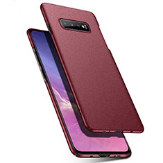 Handyhülle Hülle Hartschalen Kunststoff Schutzhülle Tasche Matt P02 für Samsung Galaxy S10 Rot