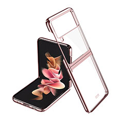 Handyhülle Hülle Hartschalen Kunststoff Schutzhülle Tasche Matt P02 für Samsung Galaxy Z Flip3 5G Rosegold