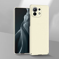 Handyhülle Hülle Hartschalen Kunststoff Schutzhülle Tasche Matt P03 für Xiaomi Mi 11 Lite 5G NE Weiß