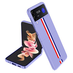 Handyhülle Hülle Hartschalen Kunststoff Schutzhülle Tasche Matt P04 für Samsung Galaxy Z Flip3 5G Violett
