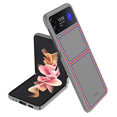 Handyhülle Hülle Hartschalen Kunststoff Schutzhülle Tasche Matt P05 für Samsung Galaxy Z Flip3 5G Grau
