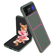 Handyhülle Hülle Hartschalen Kunststoff Schutzhülle Tasche Matt P05 für Samsung Galaxy Z Flip3 5G Grün