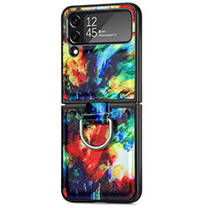 Handyhülle Hülle Hartschalen Kunststoff Schutzhülle Tasche Matt P06 für Samsung Galaxy Z Flip4 5G Fuchsie