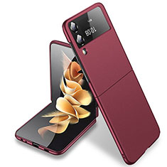 Handyhülle Hülle Hartschalen Kunststoff Schutzhülle Tasche Matt P09 für Samsung Galaxy Z Flip3 5G Rot