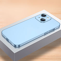 Handyhülle Hülle Hartschalen Kunststoff Schutzhülle Tasche Matt QC1 für Apple iPhone 14 Hellblau