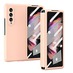 Handyhülle Hülle Hartschalen Kunststoff Schutzhülle Tasche Matt R02 für Samsung Galaxy Z Fold3 5G Rosegold