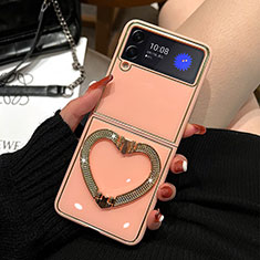 Handyhülle Hülle Hartschalen Kunststoff Schutzhülle Tasche Matt R03 für Samsung Galaxy Z Flip3 5G Rosegold