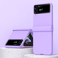 Handyhülle Hülle Hartschalen Kunststoff Schutzhülle Tasche Matt R04 für Samsung Galaxy Z Flip4 5G Violett