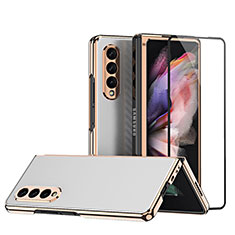 Handyhülle Hülle Hartschalen Kunststoff Schutzhülle Tasche Matt R04 für Samsung Galaxy Z Fold3 5G Weiß