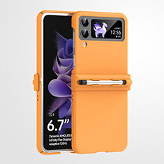 Handyhülle Hülle Hartschalen Kunststoff Schutzhülle Tasche Matt R06 für Samsung Galaxy Z Flip4 5G Orange