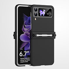 Handyhülle Hülle Hartschalen Kunststoff Schutzhülle Tasche Matt R06 für Samsung Galaxy Z Flip4 5G Schwarz