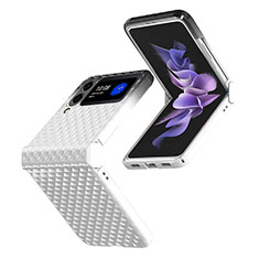 Handyhülle Hülle Hartschalen Kunststoff Schutzhülle Tasche Matt T03 für Samsung Galaxy Z Flip4 5G Weiß