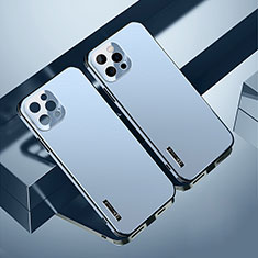 Handyhülle Hülle Hartschalen Kunststoff Schutzhülle Tasche Matt TB4 für Apple iPhone 15 Pro Hellblau