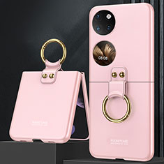 Handyhülle Hülle Hartschalen Kunststoff Schutzhülle Tasche Matt Vorder und Rückseite 360 Grad Ganzkörper AC2 für Huawei P50 Pocket Rosegold