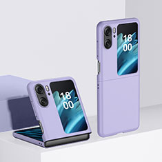 Handyhülle Hülle Hartschalen Kunststoff Schutzhülle Tasche Matt Vorder und Rückseite 360 Grad Ganzkörper BH2 für Oppo Find N2 Flip 5G Violett