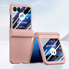 Handyhülle Hülle Hartschalen Kunststoff Schutzhülle Tasche Matt Vorder und Rückseite 360 Grad Ganzkörper BH3 für Motorola Moto Razr 40 Ultra 5G Rosegold