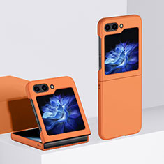 Handyhülle Hülle Hartschalen Kunststoff Schutzhülle Tasche Matt Vorder und Rückseite 360 Grad Ganzkörper BH3 für Samsung Galaxy Z Flip5 5G Orange