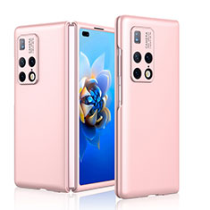 Handyhülle Hülle Hartschalen Kunststoff Schutzhülle Tasche Matt Vorder und Rückseite 360 Grad Ganzkörper für Huawei Mate X2 Rosa