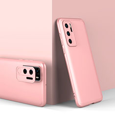 Handyhülle Hülle Hartschalen Kunststoff Schutzhülle Tasche Matt Vorder und Rückseite 360 Grad Ganzkörper für Huawei P40 Rosegold