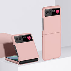 Handyhülle Hülle Hartschalen Kunststoff Schutzhülle Tasche Matt Vorder und Rückseite 360 Grad Ganzkörper für Motorola Moto Razr 40 5G Rosegold