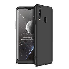 Handyhülle Hülle Hartschalen Kunststoff Schutzhülle Tasche Matt Vorder und Rückseite 360 Grad Ganzkörper für Samsung Galaxy A20s Schwarz