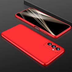 Handyhülle Hülle Hartschalen Kunststoff Schutzhülle Tasche Matt Vorder und Rückseite 360 Grad Ganzkörper für Samsung Galaxy A82 5G Rot