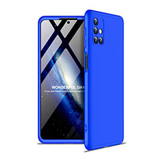 Handyhülle Hülle Hartschalen Kunststoff Schutzhülle Tasche Matt Vorder und Rückseite 360 Grad Ganzkörper für Samsung Galaxy M31s Blau