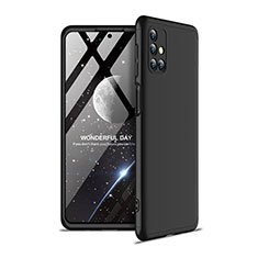 Handyhülle Hülle Hartschalen Kunststoff Schutzhülle Tasche Matt Vorder und Rückseite 360 Grad Ganzkörper für Samsung Galaxy M31s Schwarz