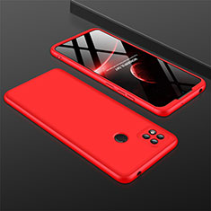 Handyhülle Hülle Hartschalen Kunststoff Schutzhülle Tasche Matt Vorder und Rückseite 360 Grad Ganzkörper für Xiaomi Redmi 9 India Rot