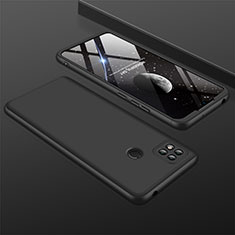 Handyhülle Hülle Hartschalen Kunststoff Schutzhülle Tasche Matt Vorder und Rückseite 360 Grad Ganzkörper für Xiaomi Redmi 9C NFC Schwarz