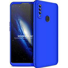 Handyhülle Hülle Hartschalen Kunststoff Schutzhülle Tasche Matt Vorder und Rückseite 360 Grad Ganzkörper M01 für Oppo A8 Blau