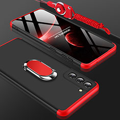 Handyhülle Hülle Hartschalen Kunststoff Schutzhülle Tasche Matt Vorder und Rückseite 360 Grad Ganzkörper M01 für Samsung Galaxy S23 Plus 5G Rot und Schwarz