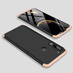 Handyhülle Hülle Hartschalen Kunststoff Schutzhülle Tasche Matt Vorder und Rückseite 360 Grad Ganzkörper M01 für Xiaomi Redmi Note 8T Gold und Schwarz
