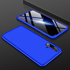 Handyhülle Hülle Hartschalen Kunststoff Schutzhülle Tasche Matt Vorder und Rückseite 360 Grad Ganzkörper P01 für Huawei Nova 5 Blau