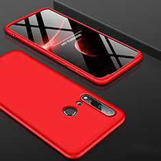 Handyhülle Hülle Hartschalen Kunststoff Schutzhülle Tasche Matt Vorder und Rückseite 360 Grad Ganzkörper P01 für Huawei P20 Lite (2019) Rot