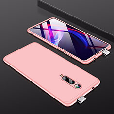 Handyhülle Hülle Hartschalen Kunststoff Schutzhülle Tasche Matt Vorder und Rückseite 360 Grad Ganzkörper P01 für Xiaomi Mi 9T Rosegold