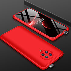 Handyhülle Hülle Hartschalen Kunststoff Schutzhülle Tasche Matt Vorder und Rückseite 360 Grad Ganzkörper P01 für Xiaomi Poco F2 Pro Rot