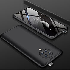 Handyhülle Hülle Hartschalen Kunststoff Schutzhülle Tasche Matt Vorder und Rückseite 360 Grad Ganzkörper P01 für Xiaomi Poco F2 Pro Schwarz