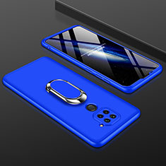 Handyhülle Hülle Hartschalen Kunststoff Schutzhülle Tasche Matt Vorder und Rückseite 360 Grad Ganzkörper P01 für Xiaomi Redmi 10X 4G Blau