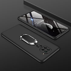 Handyhülle Hülle Hartschalen Kunststoff Schutzhülle Tasche Matt Vorder und Rückseite 360 Grad Ganzkörper P01 für Xiaomi Redmi 10X 4G Schwarz