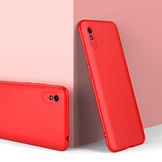 Handyhülle Hülle Hartschalen Kunststoff Schutzhülle Tasche Matt Vorder und Rückseite 360 Grad Ganzkörper P01 für Xiaomi Redmi 9i Rot