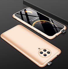 Handyhülle Hülle Hartschalen Kunststoff Schutzhülle Tasche Matt Vorder und Rückseite 360 Grad Ganzkörper P01 für Xiaomi Redmi K30 Pro Zoom Gold