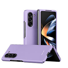 Handyhülle Hülle Hartschalen Kunststoff Schutzhülle Tasche Matt Vorder und Rückseite 360 Grad Ganzkörper Q03H für Samsung Galaxy Z Fold5 5G Violett