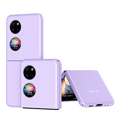 Handyhülle Hülle Hartschalen Kunststoff Schutzhülle Tasche Matt Vorder und Rückseite 360 Grad Ganzkörper QH1 für Huawei P50 Pocket Violett