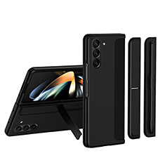 Handyhülle Hülle Hartschalen Kunststoff Schutzhülle Tasche Matt Vorder und Rückseite 360 Grad Ganzkörper QH1 für Samsung Galaxy Z Fold5 5G Schwarz