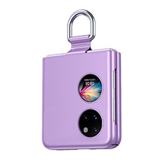 Handyhülle Hülle Hartschalen Kunststoff Schutzhülle Tasche Matt Vorder und Rückseite 360 Grad Ganzkörper QH3 für Huawei P60 Pocket Violett
