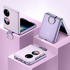 Handyhülle Hülle Hartschalen Kunststoff Schutzhülle Tasche Matt Vorder und Rückseite 360 Grad Ganzkörper QK1 für Huawei P50 Pocket Violett