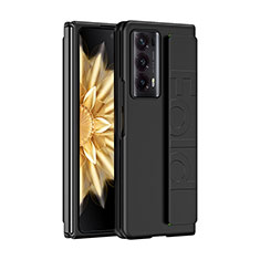 Handyhülle Hülle Hartschalen Kunststoff Schutzhülle Tasche Matt Vorder und Rückseite 360 Grad Ganzkörper SD1 für Huawei Honor Magic V2 5G Schwarz