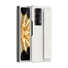 Handyhülle Hülle Hartschalen Kunststoff Schutzhülle Tasche Matt Vorder und Rückseite 360 Grad Ganzkörper SD1 für Huawei Honor Magic V2 5G Weiß